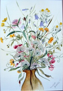 Wild Flowers Yellow Vase