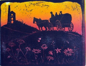 Miners Emigrating Etching